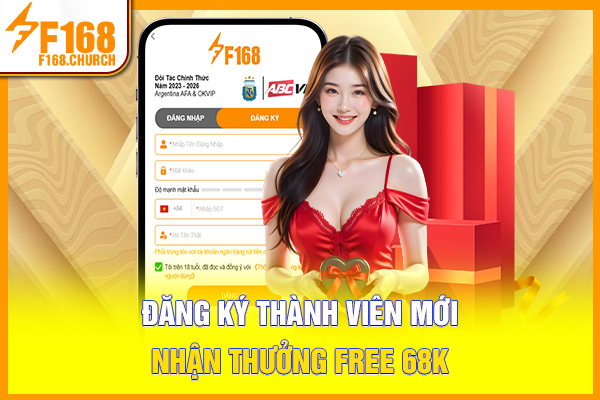 Đăng ký thành viên mới nhận thưởng free 68k